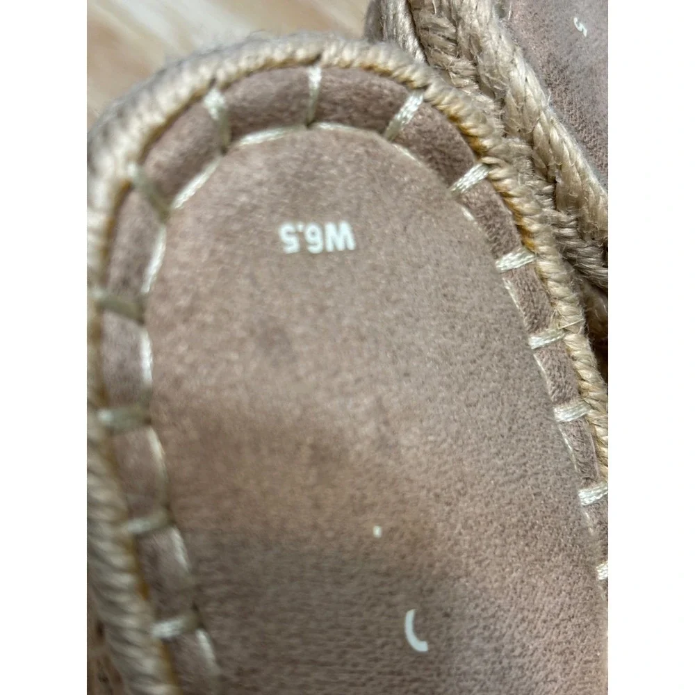 TOMS Monica Wedge Sandals Women 6.5 Multi Color Embroidered Espadrille